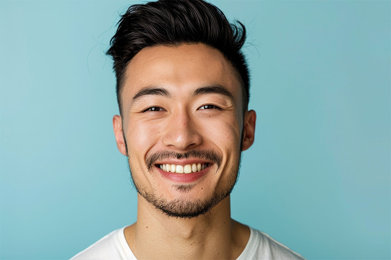 Close up of man smiling