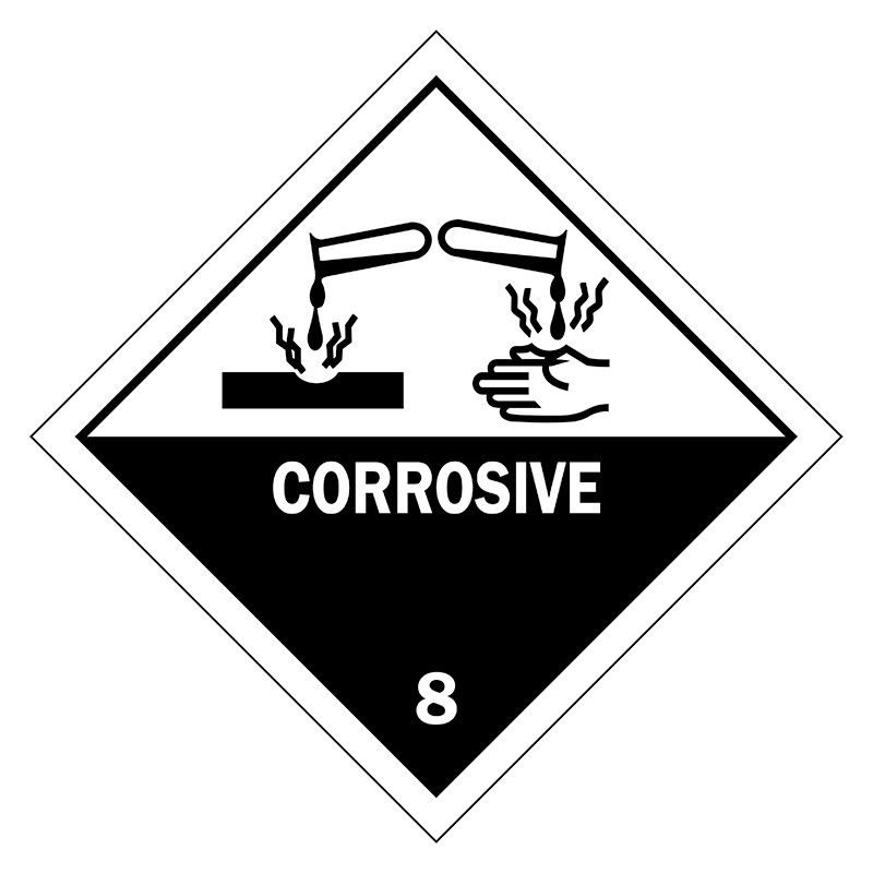 Image of corrosive sign.