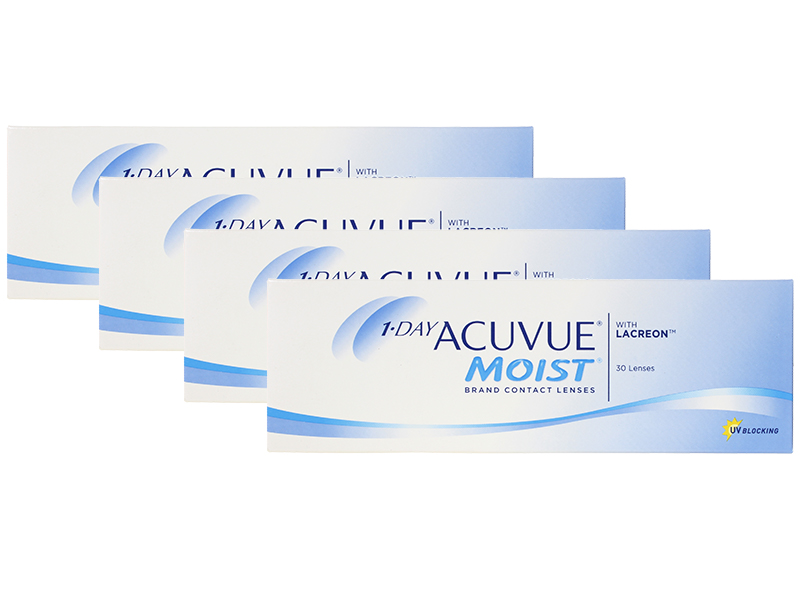 1 Day Acuvue Moist 4-Boxes (120 Pack)