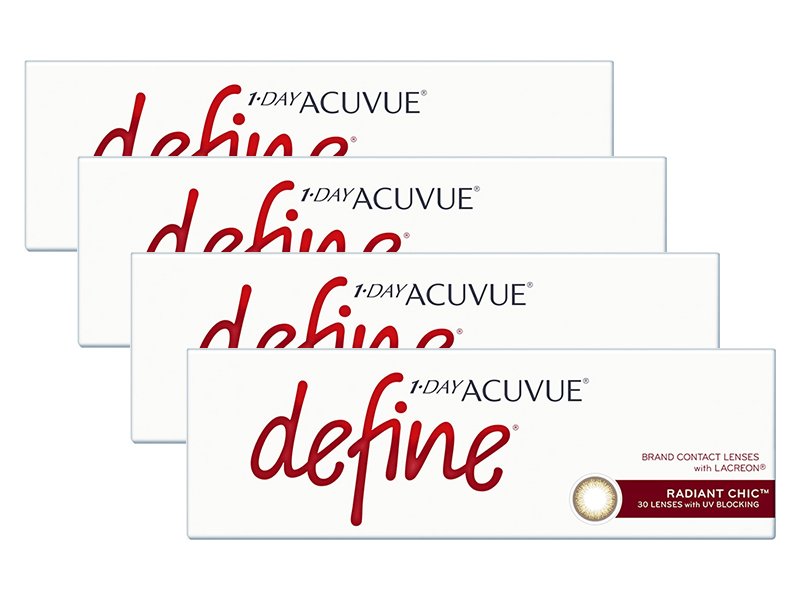 1 Day Acuvue Define Moist Radiant Chic 4-Boxes (120 Pack)