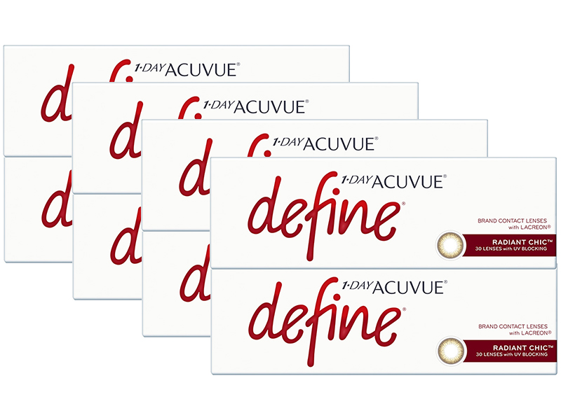 1 Day Acuvue Define Moist Radiant Chic 8-Boxes (240 Pack)