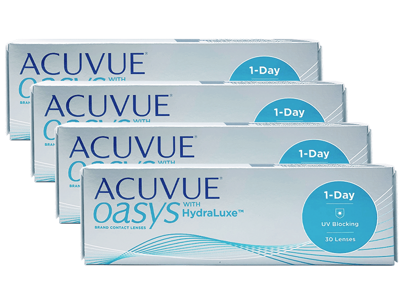 Acuvue Oasys 1-Day with HydraLuxe 4-Boxes (120 Pack)