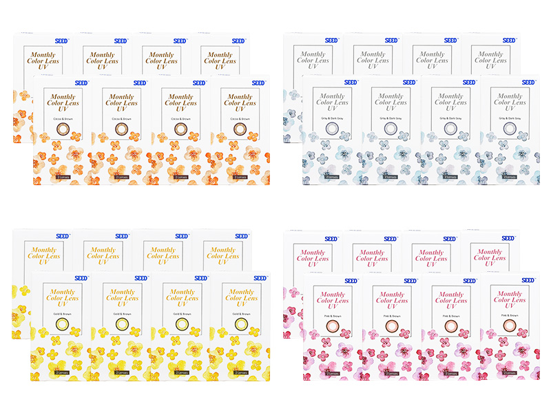 SEED Monthly Color Lens UV 8-Boxes (16 Pack)