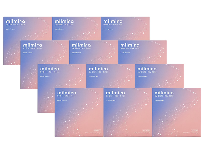 milmira 1Day calm brown 12-Boxes (360 Pack)