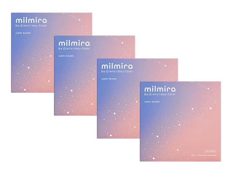 milmira 1Day calm brown 4-Boxes (120 Pack)