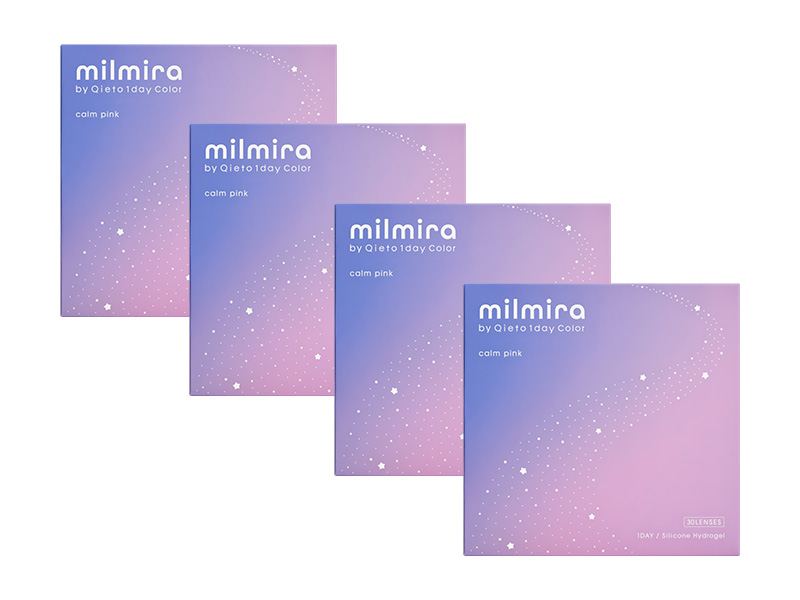 milmira 1Day calm pink 4-Boxes (120 Pack)